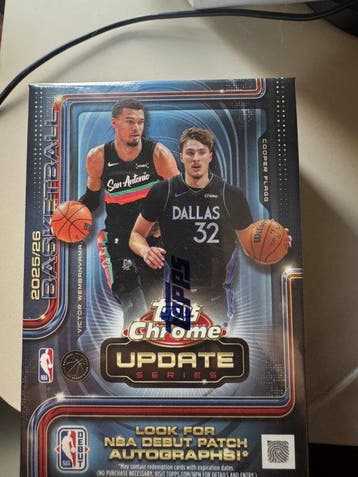 2025/26 Topps Chrome Victor Wembanyama Originele verpakking,, Nieuw