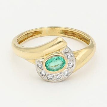 Ring - 18 karaat Geel goud Diamant (Natuurlijk), Nieuw