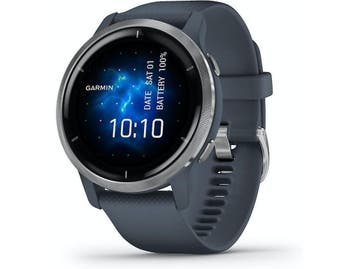 Garmin Venu 2 45 mm zilverkleurige rand van roestvrij staal, Verzenden, Nieuw, Garmin