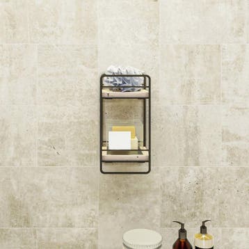 [en.casa] Badkamer organizer Pargas met 2 planken 26x14x13 c, Huis en Inrichting, Verzenden, Nieuw