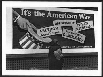 John Vachon - National Association of Manufacturers sign,
