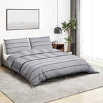vidaXL Dekbedovertrekset 225x220 cm katoen grijs, Verzenden, Nieuw, Grijs
