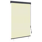 vidaXL Rolgordijn voor buiten 120x250 cm crème, Verzenden, Nieuw, Crème