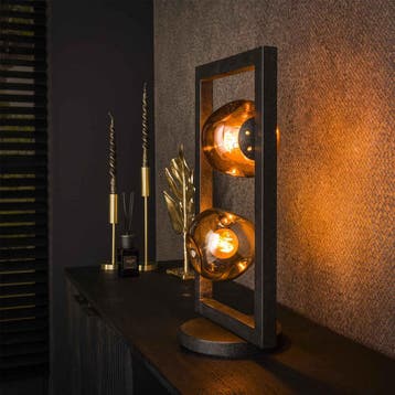 *WOONWINKEL* Tafellamp Met Glazen Bollen, Huis en Inrichting, Lampen | Tafellampen, Verzenden, Nieuw