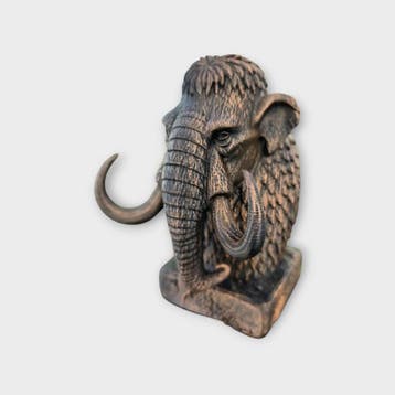 Bust of a Mammoth statue - home decor animal lover gift him, Verzenden, Nieuw
