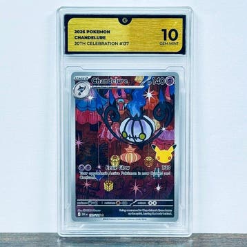 Pokémon Graded card - Chandelure 137 - 30th Anniversary –, Nieuw