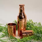 Puur koperen set - klassieke fles met 2 bekers -, Ophalen of Verzenden, Nieuw