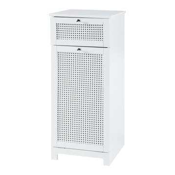 [en.casa] Badkamerkast Karlsøy met wasmand 90x38x40 cm wit, Verzenden, Nieuw