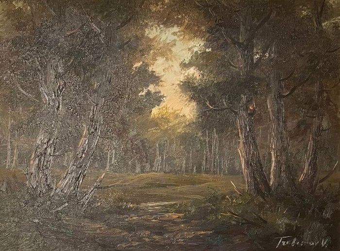 Franse school (XIX) - Bosco, Antiek en Kunst, Kunst | Schilderijen | Klassiek