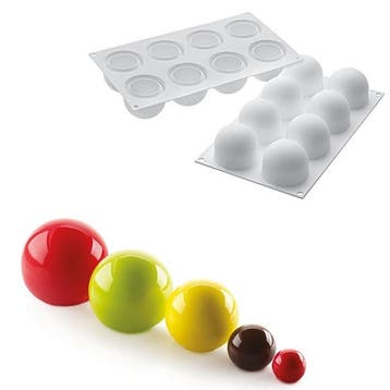 Silikomart Siliconen Bakvorm Bol (8x) Ø6,2x5,2cm, Verzenden, Nieuw