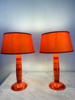 Drimmer - L. Drimmer - Tafellamp (2) - Keramiek, Textiel,