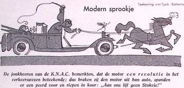 Spotprent over de K.N.A.C. (lijst optie, Lithos), Verzenden