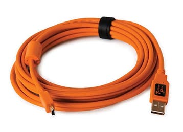 Tether Tools TetherPro USB 2.0 - Mini-B 5 pin (4,6m oranje), Ophalen of Verzenden, Nieuw