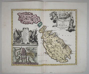 Malta - Malta; Christoph Weigel - Insulae Maltae nova et, Nieuw