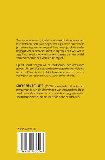 Als dan dus daarom 9789463400961 Sjoerd van der Niet, Verzenden, Zo goed als nieuw, Sjoerd van der Niet