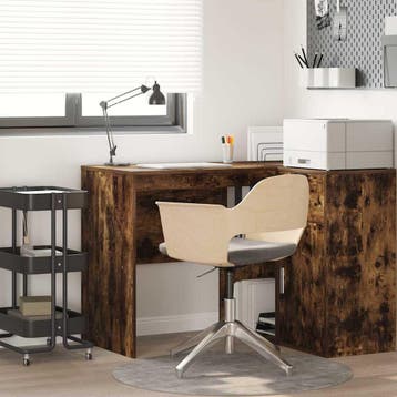 vidaXL Bureau Gerookt eiken Bewerkt hout 102 x 50 x 75 cm, Huis en Inrichting, Bureaus, Verzenden, Nieuw