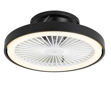 Smart plafondventilator zwart 54cm incl. LED dimbaar met, Verzenden, Nieuw, Modern