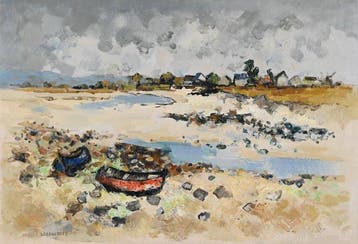 Gérard Desgranges (1919-2006) - Barques à marée basse, Antiek en Kunst