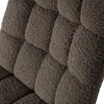 WOOOD Job Draaifauteuil - Teddy Stof - Groen - 101x70x85 cm, Huis en Inrichting, Verzenden, Nieuw