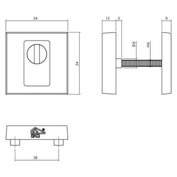 Intersteel set achterdeurbeslag vierkant: deurkruk Jura,, Verzenden, Nieuw