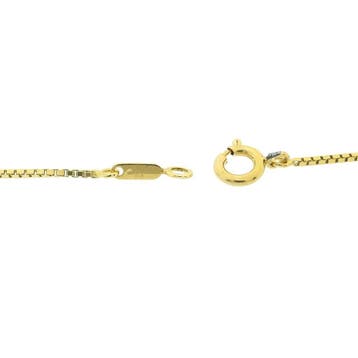 Lange gouden venetiaanse schakelketting/sautoir met staafjes, Ophalen of Verzenden, Gebruikt, Goud, Goud