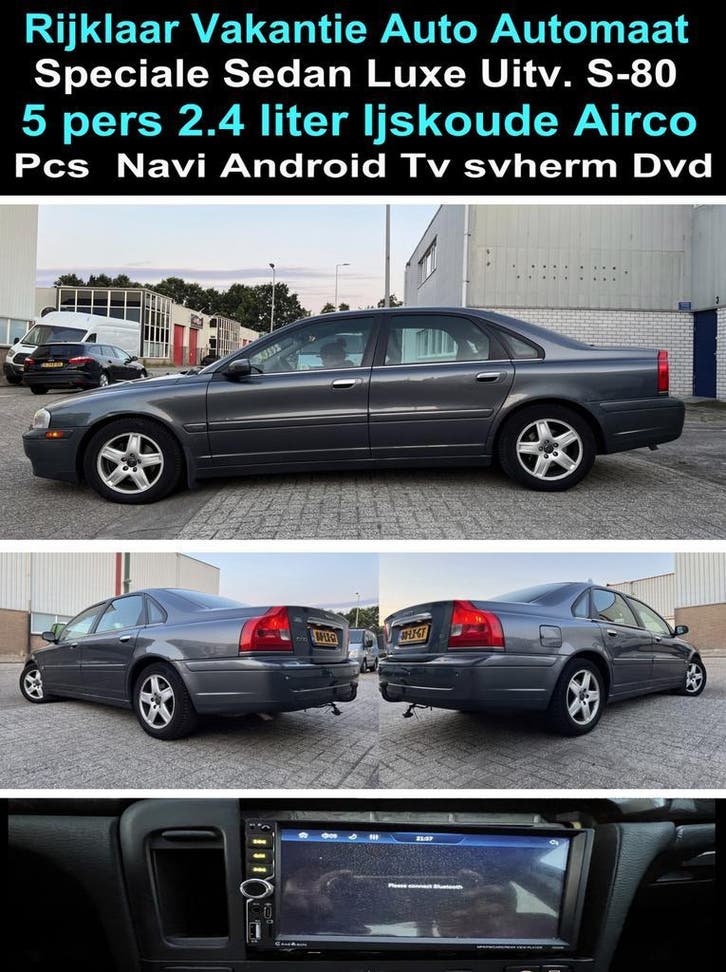 Volvo S80 2.4 170PK AUT 2003 Grijs, Auto's, Volvo, Te koop, Automaat, Sedan, Zilver of Grijs, Zwart, Leder, S80, Benzine, ABS