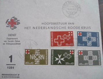 Speciale brief Nederlandsche Roode Kruis, 1967, Ophalen of Verzenden, Envelop
