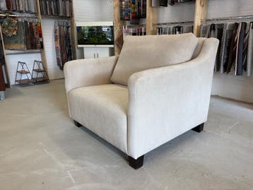 Pode Loveseat fauteuil – nieuw gestoffeerd – licht beige, Huis en Inrichting, Ophalen of Verzenden, Zo goed als nieuw