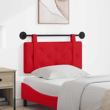 vidaXL Hangend hoofdbord Rood Kunstleer, Huis en Inrichting, Slaapkamer | Bedden, Verzenden, Nieuw, Rood, Overige materialen