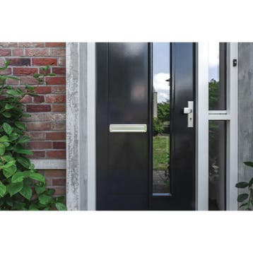 AXA briefplaat Curve Plus - aluminium geslepen, Tuin en Terras, Brievenbussen, Verzenden, Nieuw