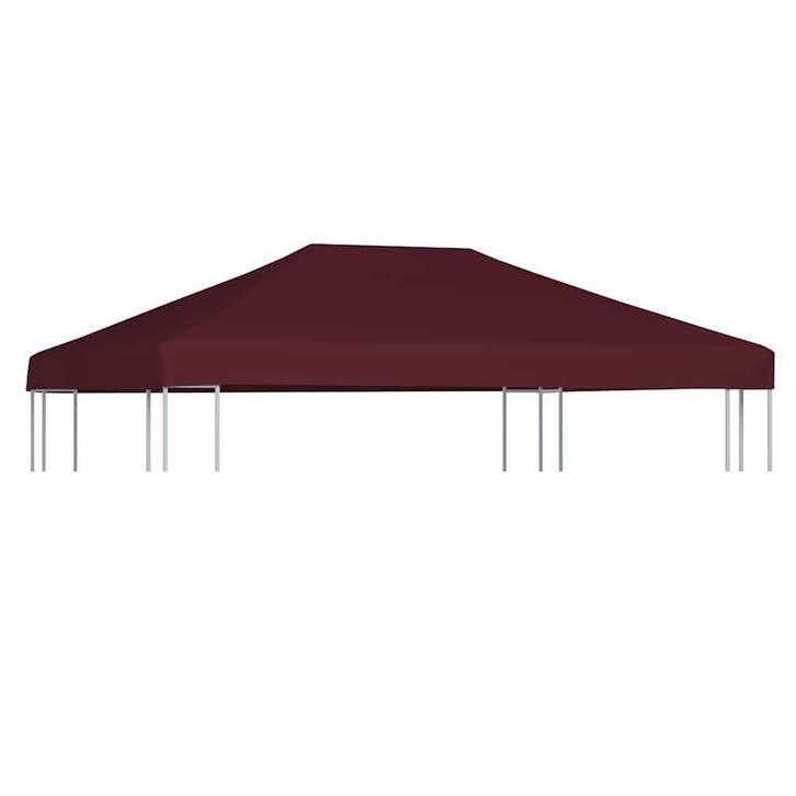 vidaXL Prieeldak 310 g/m² 3x4 m bordeaux, Tuin en Terras, Partytenten, Nieuw, Verzenden