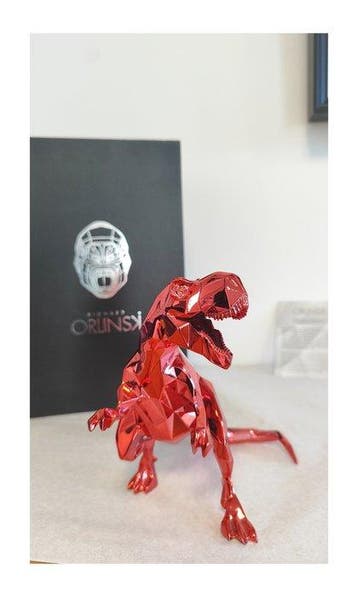 Richard Orlinski (1966) - T-REX Spirit Chromed Red Limited