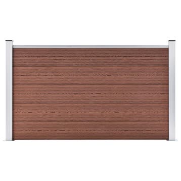 vidaXL Schutting 180x105 cm HKC bruin, Tuin en Terras, Schuttingen, Verzenden, Nieuw, Kunststof, 1 tot 2 meter