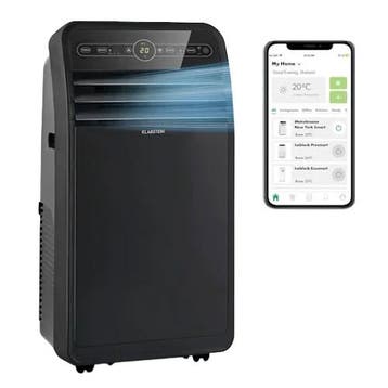 Verrijdbare Smart Aircooler Koelen Ventileren Zwart 120m³, Ophalen of Verzenden, Refurbished, Mobiele airco, 60 tot 100 m³