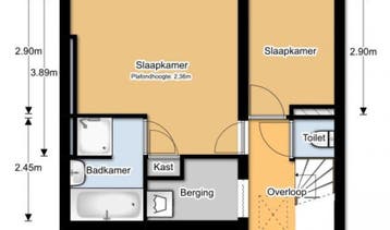 Te Huur 5 Kamer Appartement Schiedamseweg Beneden In Rotterd, Huizen en Kamers, Rotterdam, Direct bij eigenaar, Appartement, Rotterdam