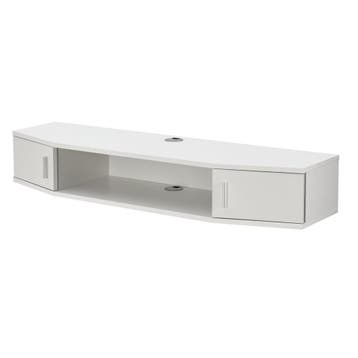 [en.casa] TV wandplank Tørring 17,5x110x30 cm wit, Huis en Inrichting, Verzenden, Nieuw