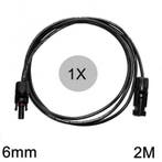 6mm MC4 verlengkabel zwart 1-20 Meter 2 Meter (Solar Kabels), Verzenden, Nieuw, Overige typen