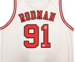 NBA - Dennis Rodman - Witte aangepaste basketbaljersey, Nieuw