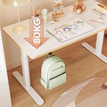 Zit sta bureau - Elektrisch - Verstelbaar - 120x60 cm - Wit, Verzenden, Zo goed als nieuw