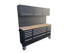 Gereedschapswagen Werkbank Met Achterwand 72 Inch Zwart -..., Ophalen of Verzenden, Nieuw