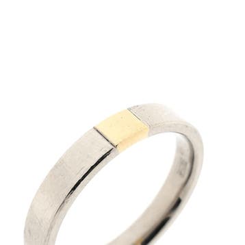 Bicolor gouden ring, Sieraden, Tassen en Uiterlijk, Ringen, Gebruikt, 20 of groter, Ophalen of Verzenden, Dame of Heer