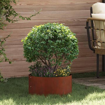 vidaXL Plantenring 5 st Roestig 40 x 40 x 20 cm weervast, Minder dan 30 cm, Verzenden, Minder dan 60 cm, Nieuw