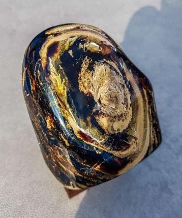 Amber - Barnsteen - HQ Freeform Bauwe Barnsteen - 6 cm - 6.5