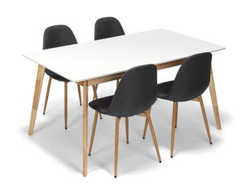 Eettafelset Scandinavia 4 Marie Stoelen 105 cm, Huis en Inrichting, Verzenden, Nieuw, Modern Scandinavisch, Minder dan 4 stoelen