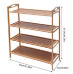 Bamboe Schoenenrek – 4-Laags Open Organizer met Grote Capaci, Verzenden, Nieuw