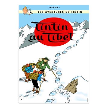 Kuifje in Tibet Poster 50 x 70 cm, Ophalen of Verzenden, Nieuw