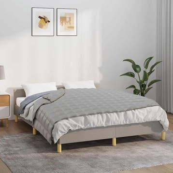 vidaXL Verzwaringsdeken 120x180 cm 9 kg stof grijs, Verzenden, Nieuw, Grijs