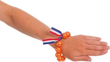 Koningsdag parel armband luxe, Verzenden, Nieuw, Feestartikel