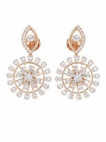 Oorbellen - 14 karaat Roségoud - 2.31ct. tw. Diamant, Nieuw