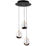High light | Hanglamp | Zwart | Clear Egg | 3 lichts | Ø25cm, Huis en Inrichting, Lampen | Hanglampen, Nieuw, Ophalen of Verzenden